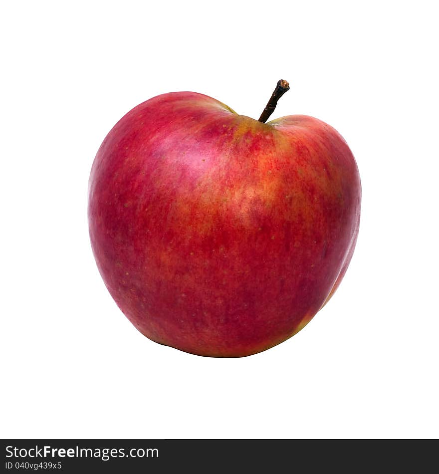 Red Apple On White Background