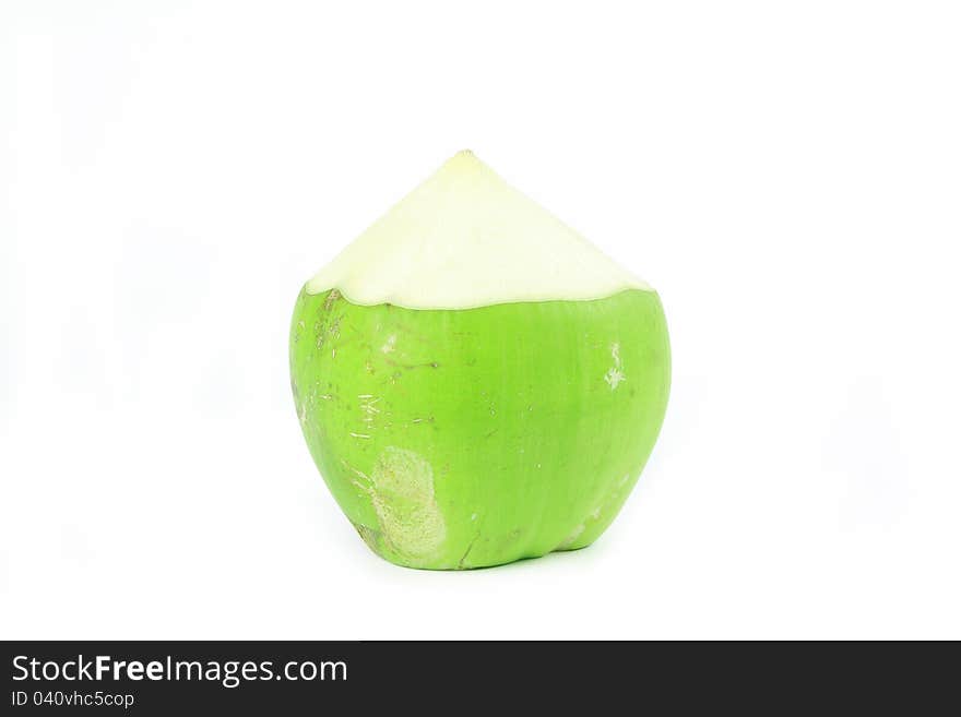 Coconut fruit on white background. Coconut fruit on white background