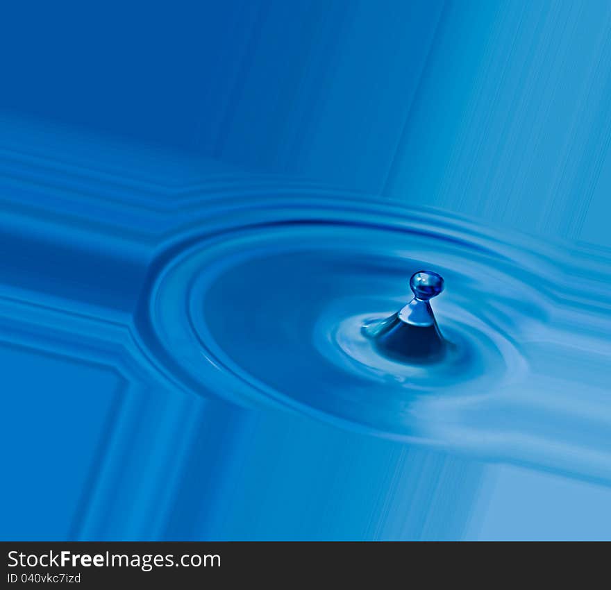 The Round Transparent Drop Of Water