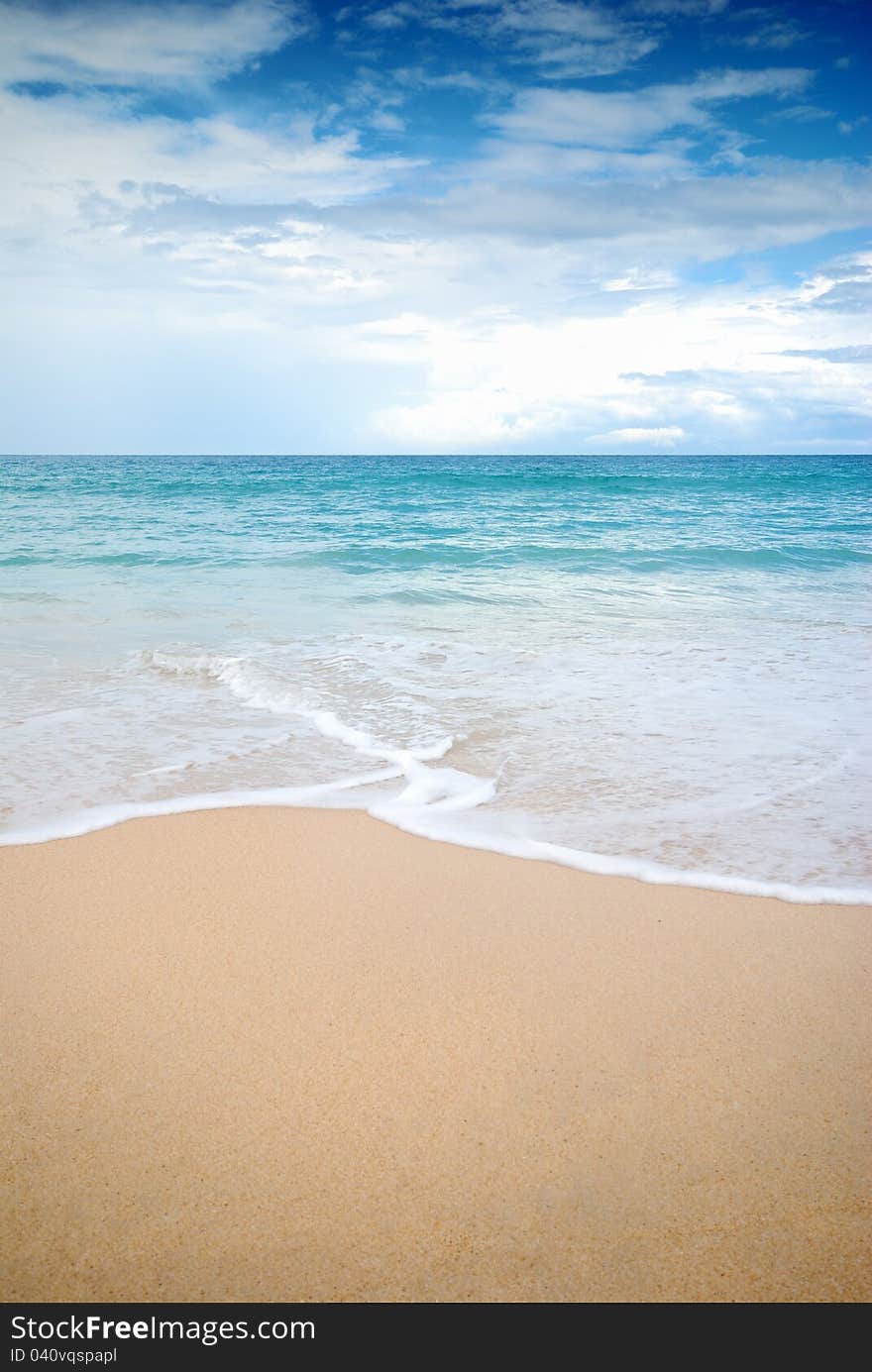 Sea waves on the beach