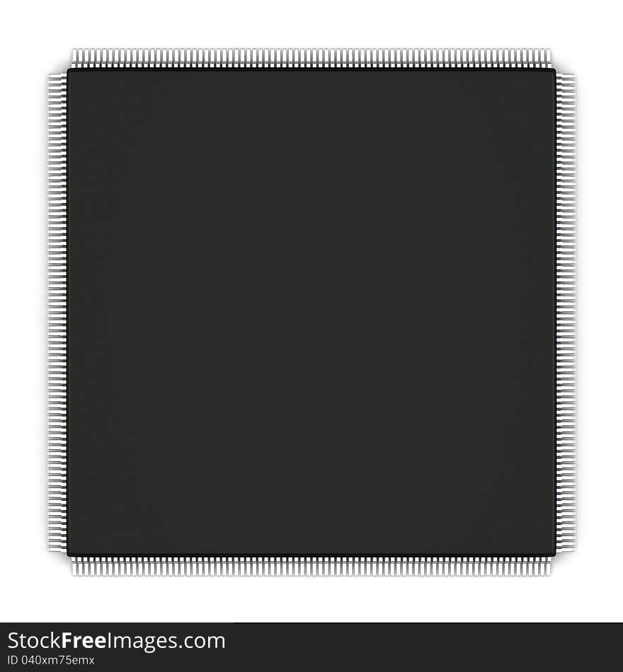 Computer chip isolated on white background. Computer chip isolated on white background