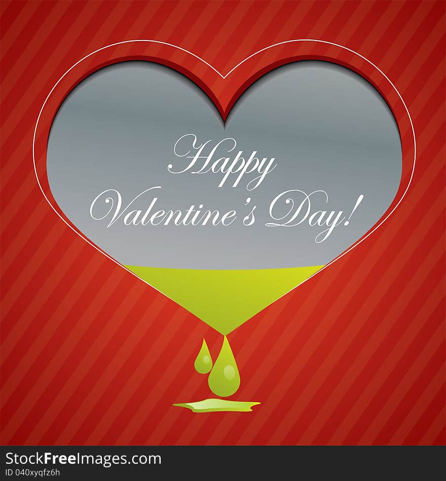 Red valentine background with area for text - vector