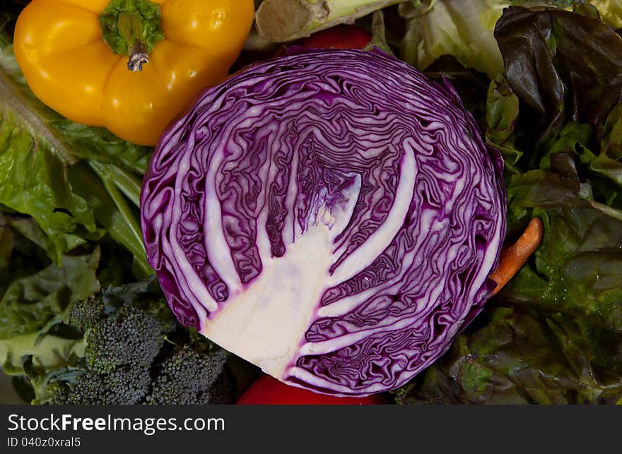 Organic variety of vegetables from the Farmers Market. Studio shot. Organic variety of vegetables from the Farmers Market. Studio shot.