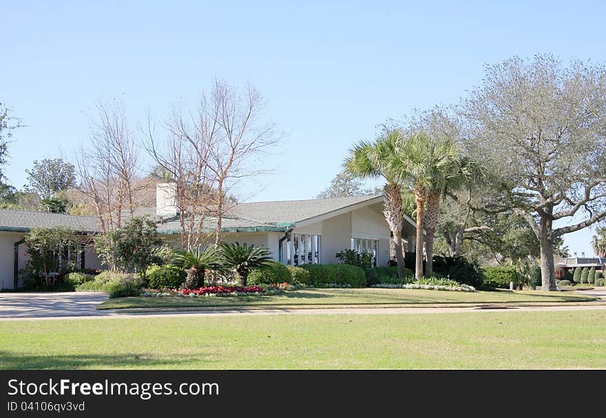 It is a pretty house with garden in countryside,USA. It is a pretty house with garden in countryside,USA.