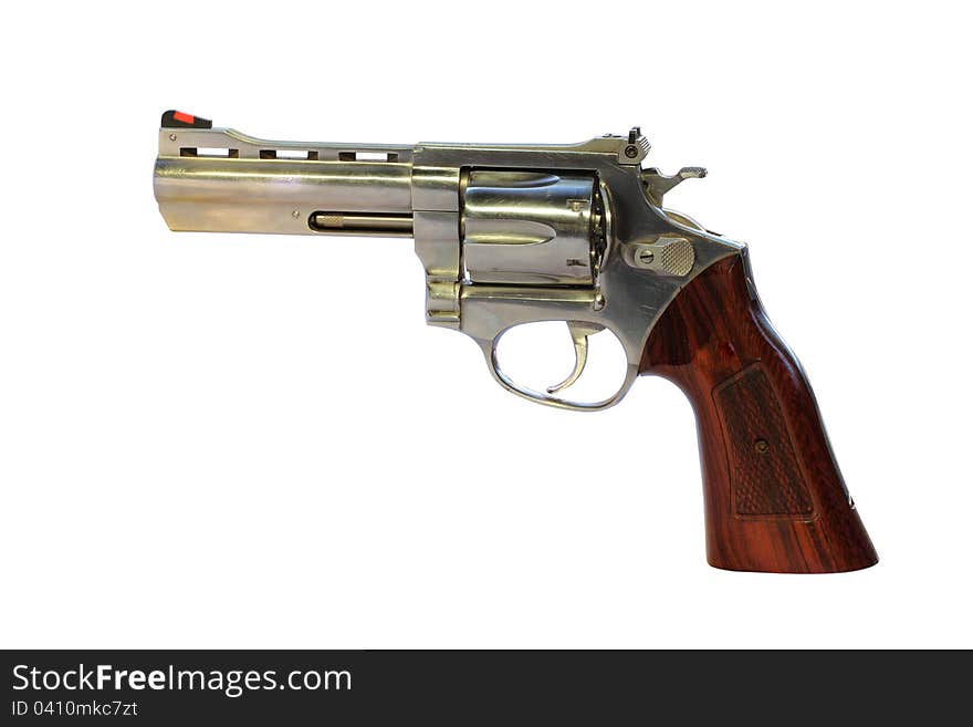 Gun on white background