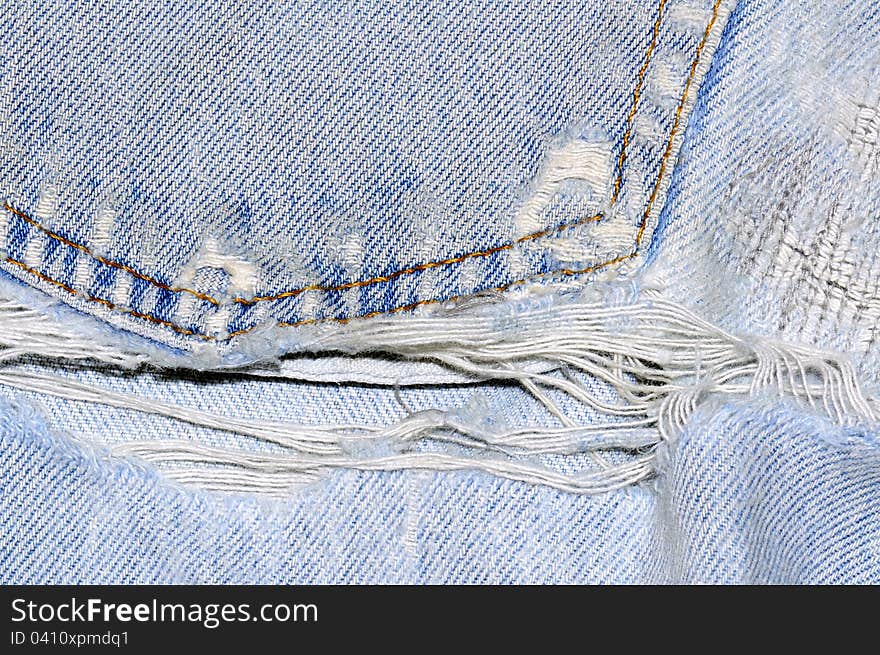 Old and torn jeans