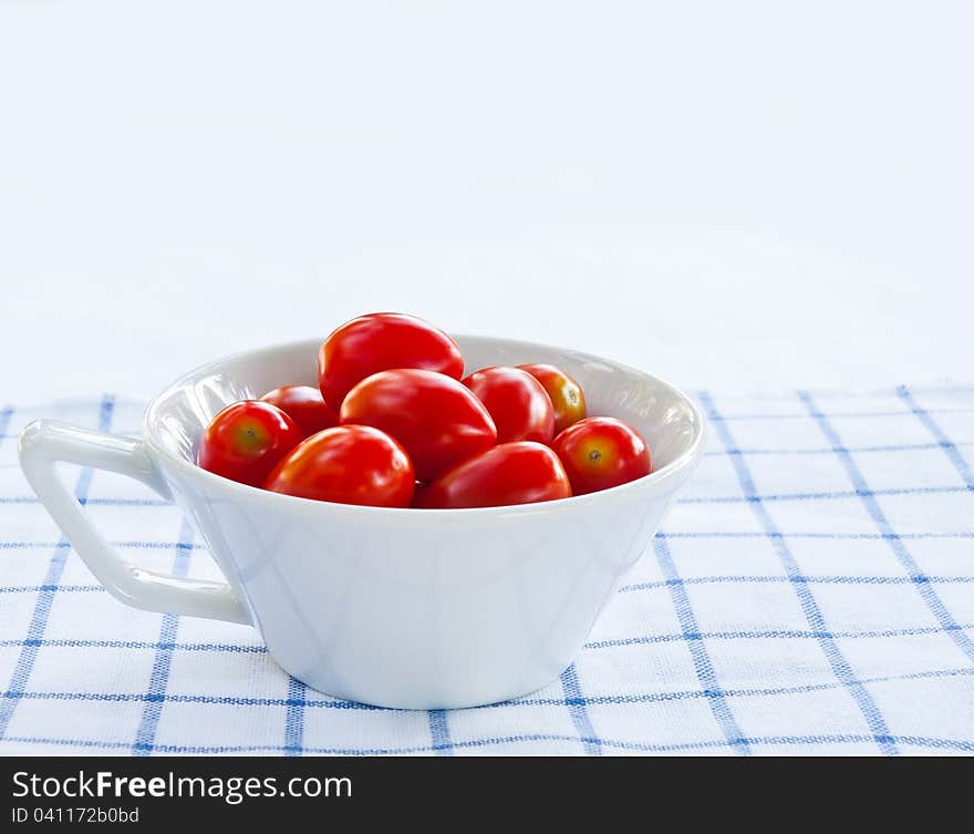 Cup of fresh tomatoes