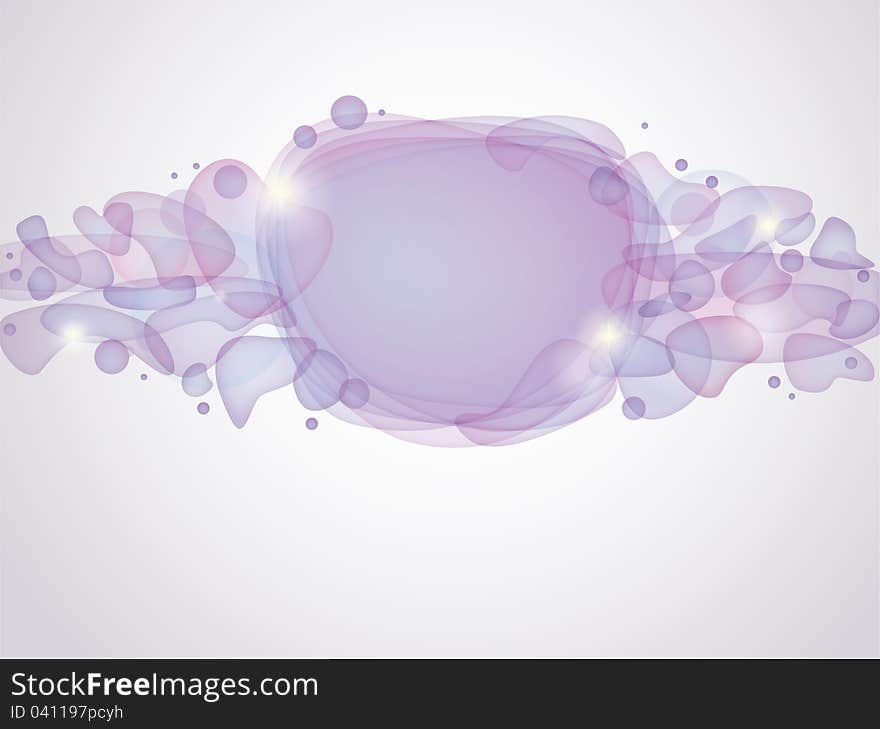 Abstract vector background of bubbles with a place for text