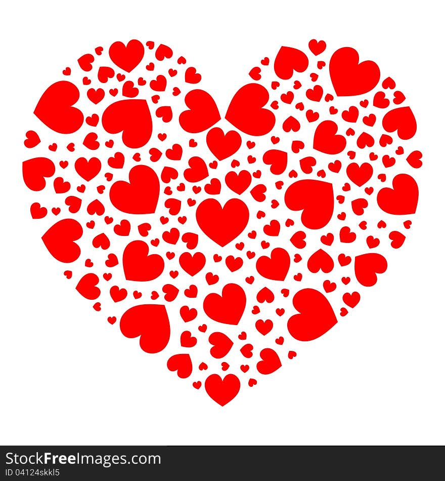 Valentine's day vector background with abstract hearts