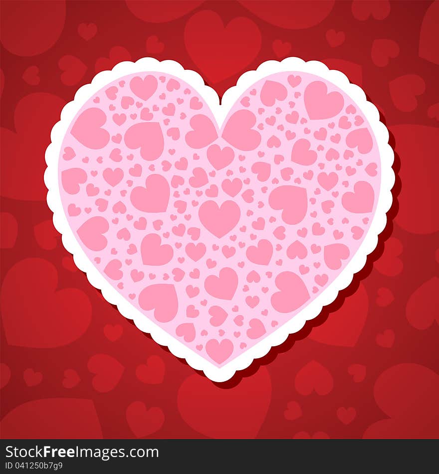 Valentine's day vector background with abstract hearts