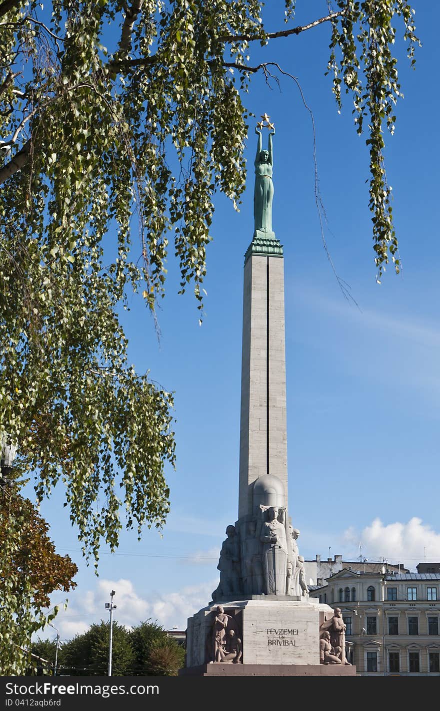 Sculpture of liberty in Riga, Latvia, Europe