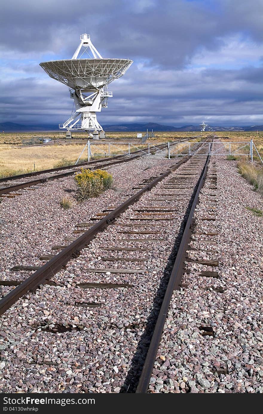 Landscape of Very Large Array of Radio Telescopes in Magdalena, New Mexico, United States