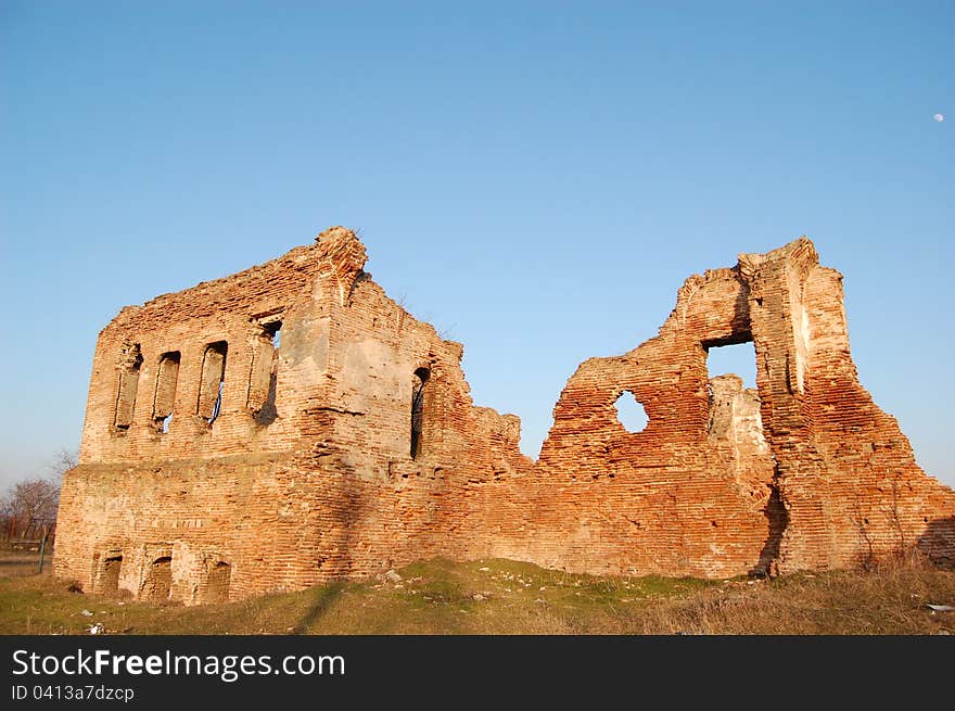 Ruins of an old mansion in Romania