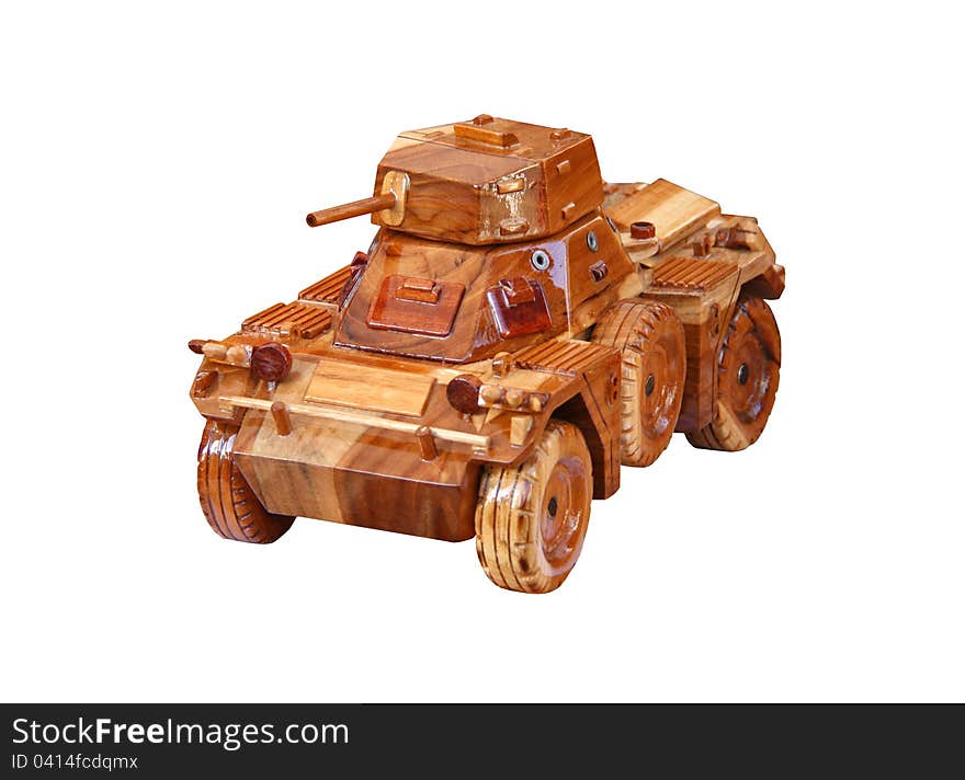 A Wooden Model of a Ferret Armoured Scout Car. A Wooden Model of a Ferret Armoured Scout Car.