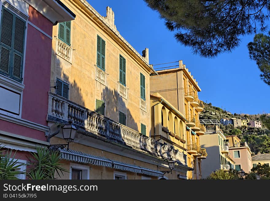 Small town Bonassola in Italy la spezia