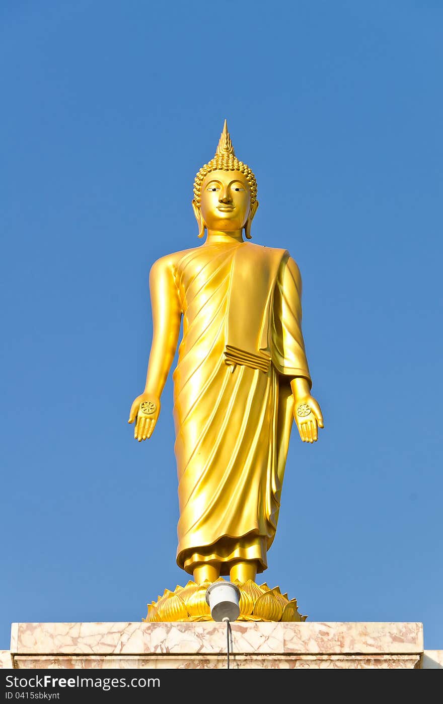 Standing Buddha statues, Phutachaiyo Temple in Hua Hin