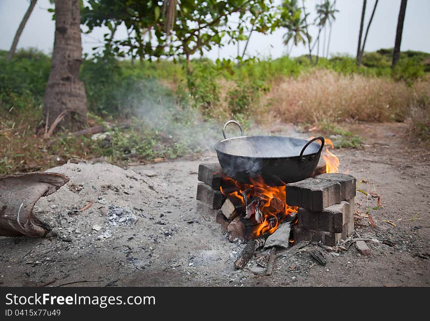 Frying something  open