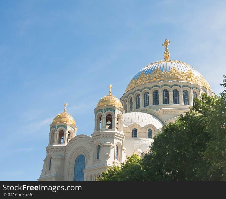 St. Nicholas Naval Cathedral, Kronstadt. Russia