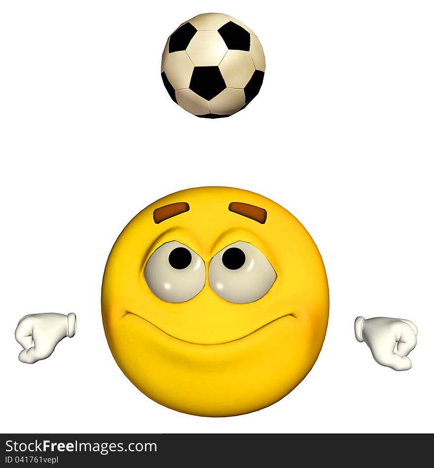 Emoticon - Playing Football / Soccer