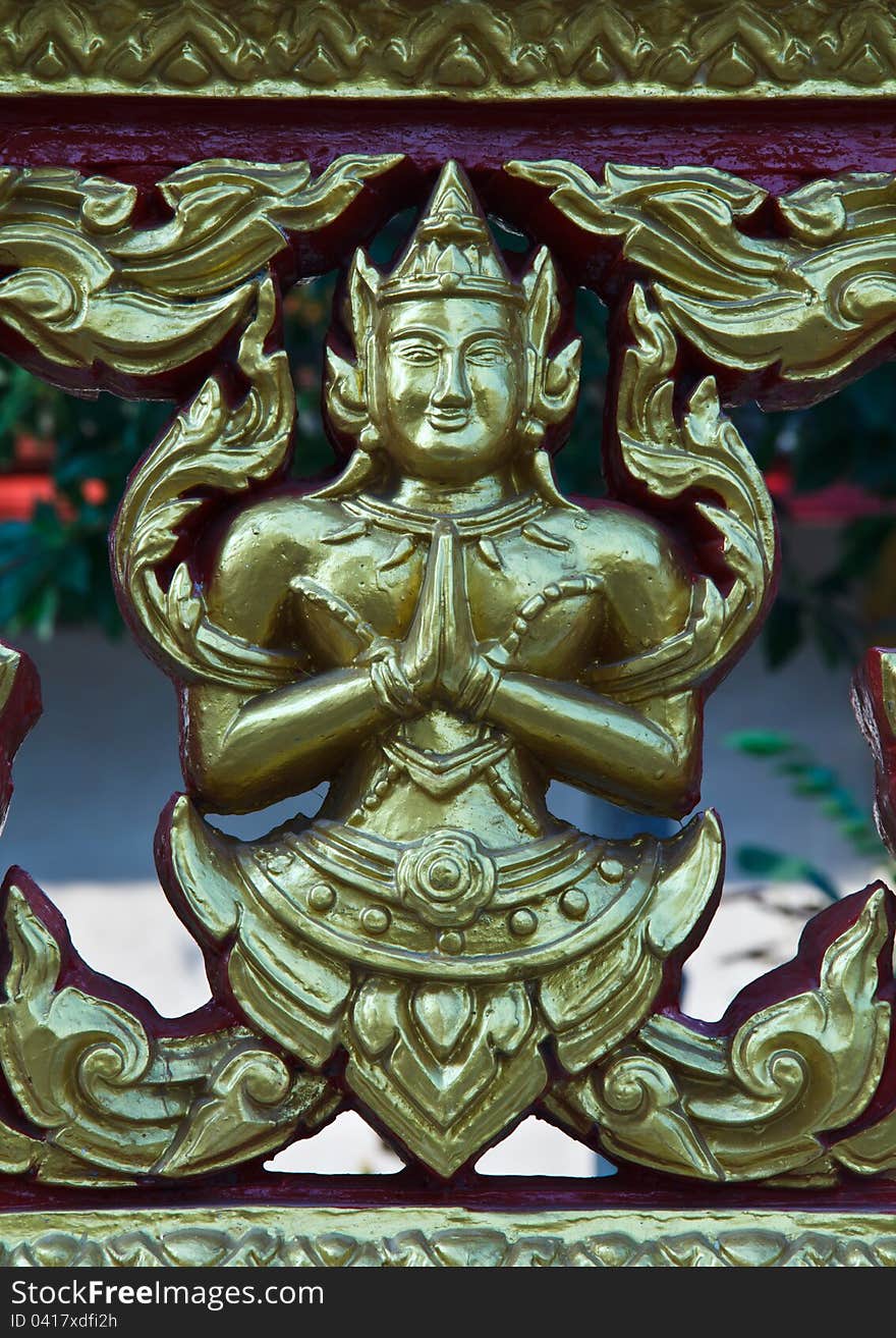 Thai angel style statue