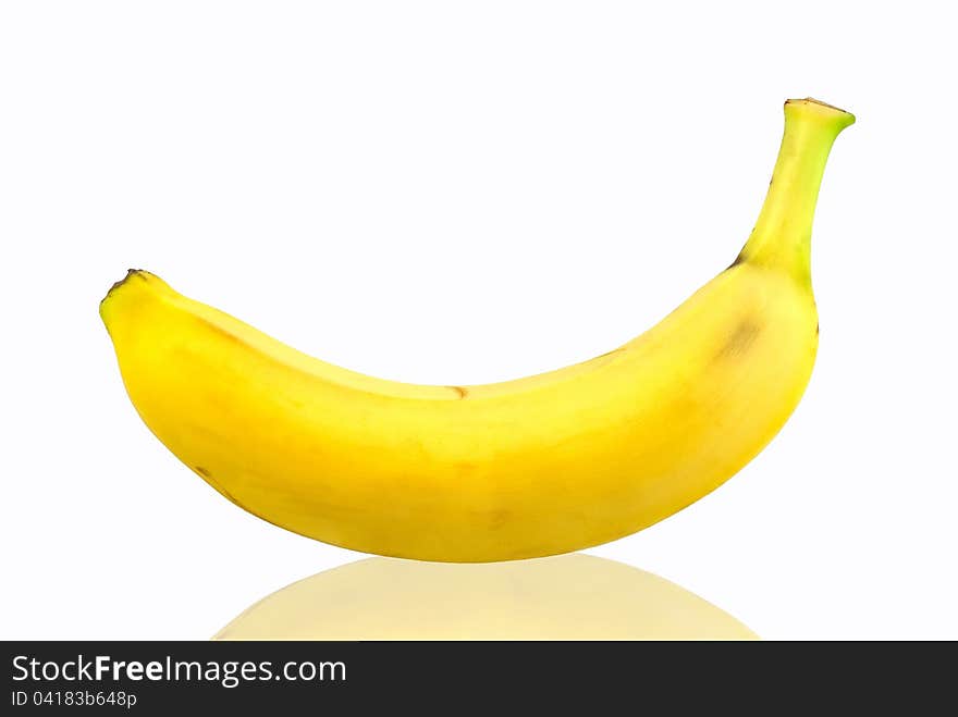 Ripe banana isolated on white background