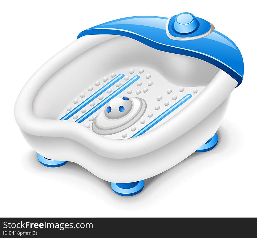 Vector illustration of massage bath on white background. Vector illustration of massage bath on white background