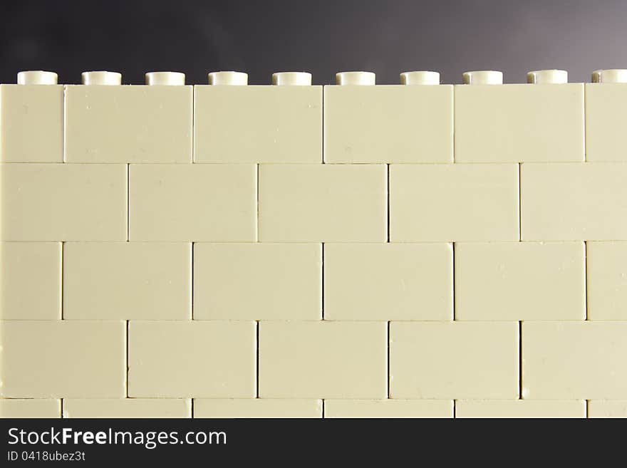 Wall made of building blocks. Wall made of building blocks