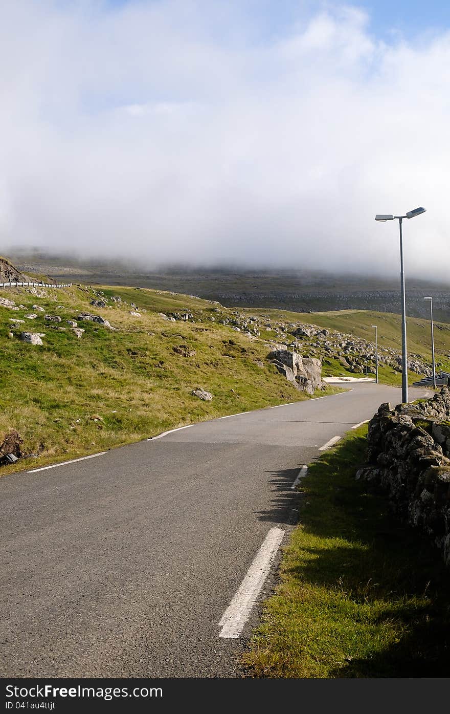 Road in Faroe Islands