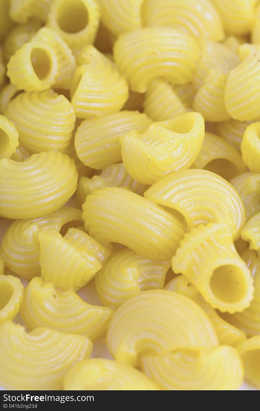 Macaroni close up on a plate