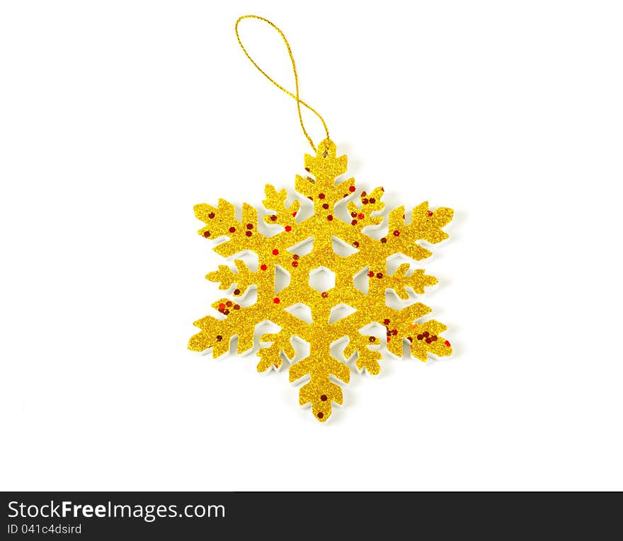 Christmas tree decoration star isolated on white background