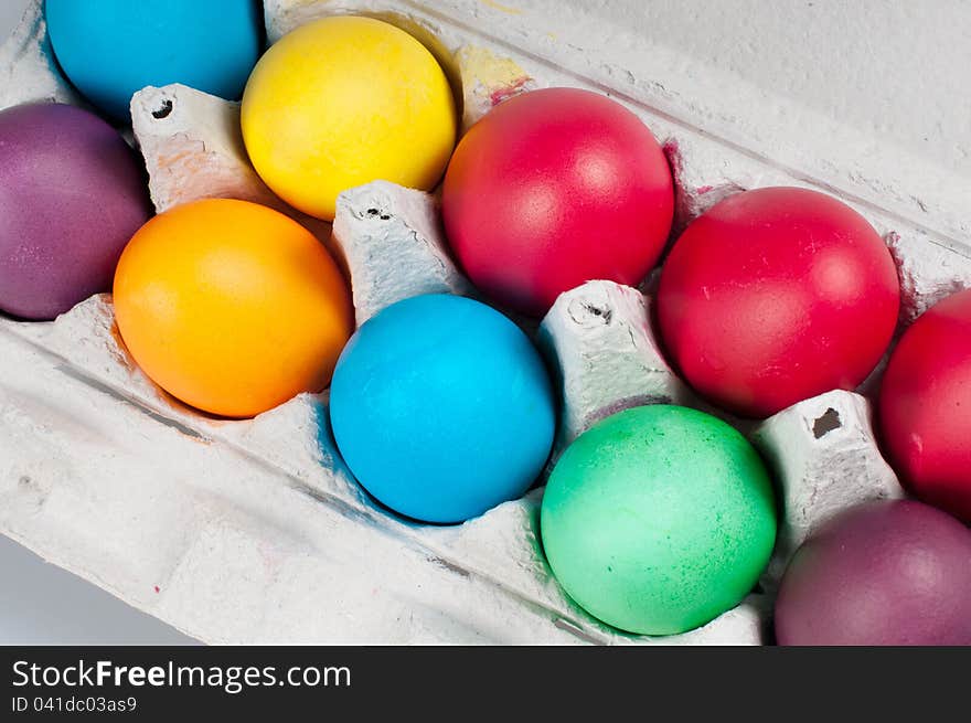 Easter eggs in a bark for eggs