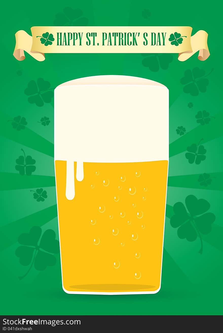 Vector illustration of beautiful green st patrick day background. Vector illustration of beautiful green st patrick day background