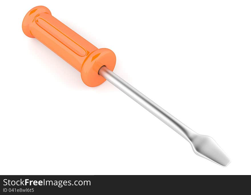 Screwdriver  on white background