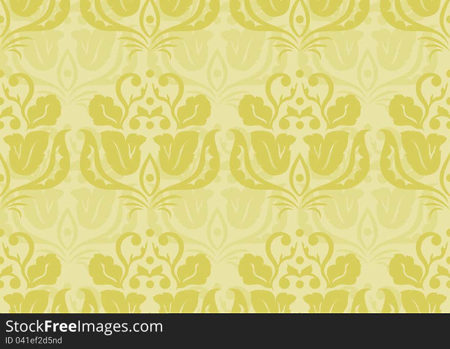 Image of seamless damask pattern and ornament best for backgrounds and wallpapers. Image of seamless damask pattern and ornament best for backgrounds and wallpapers