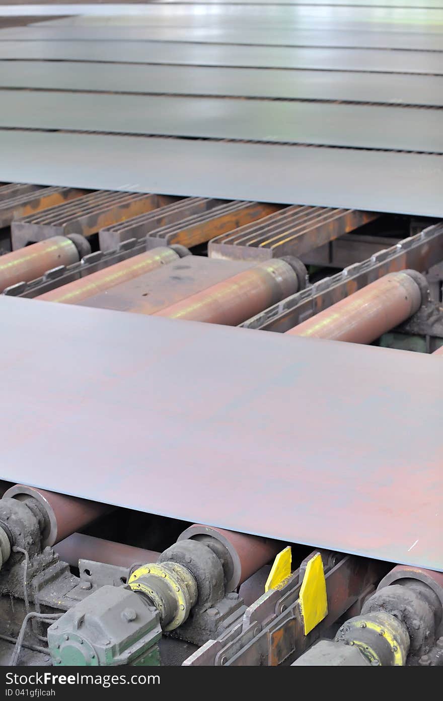 Hot Steel On Conveyor