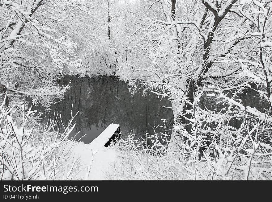 Winter Landscape with River