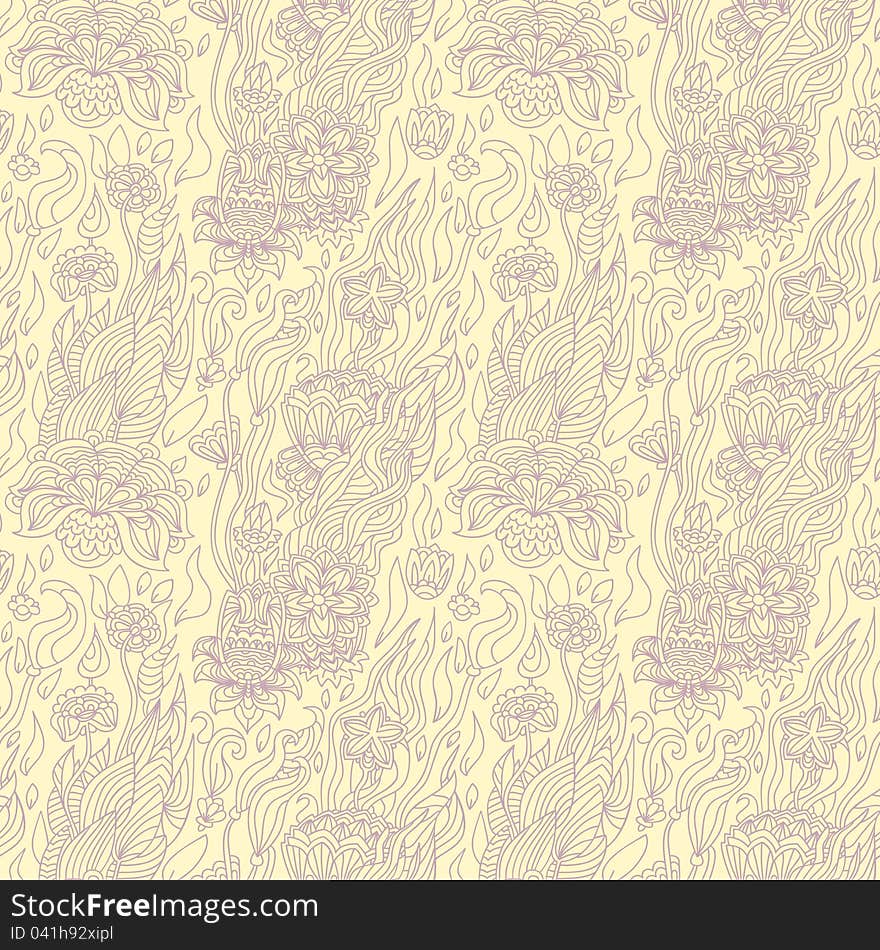 Flowers in the background, seamless pattern. Flowers in the background, seamless pattern