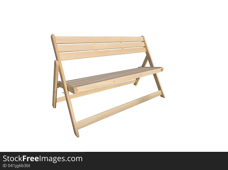 Linden bench isolated