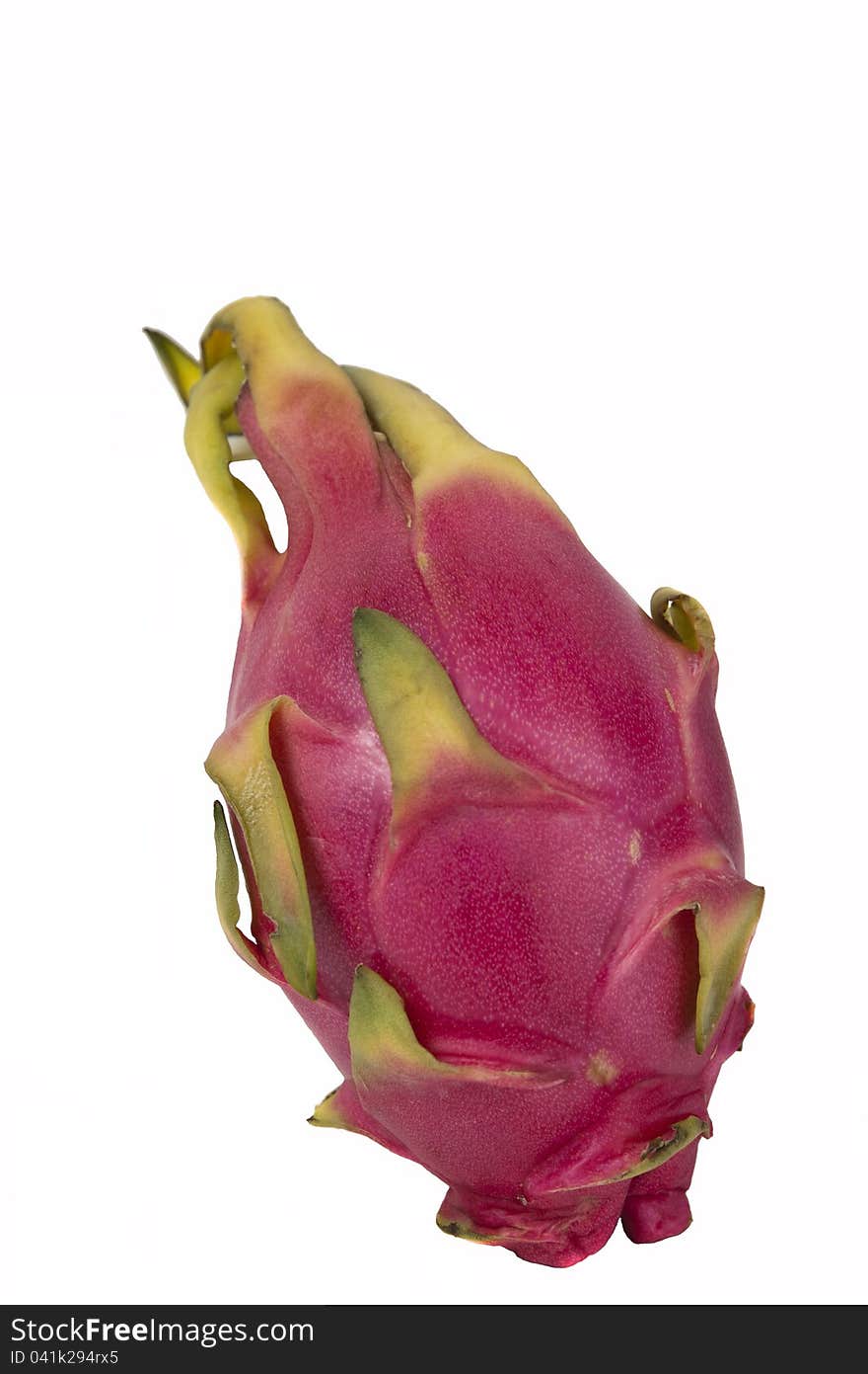 A cut-out of a pitahaya. A cut-out of a pitahaya