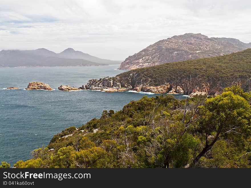 On the east coast of Tasmania, looking out to Sleepy Bay. On the east coast of Tasmania, looking out to Sleepy Bay.