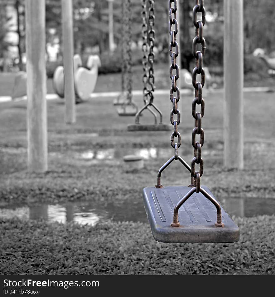 Swings, children