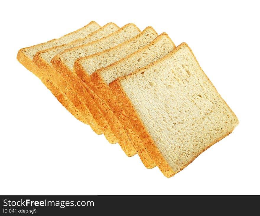 Whole wheat bread isolated on white background