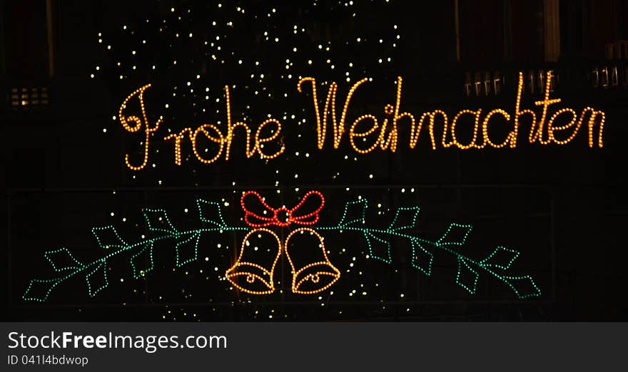 Merry Christmas in german, created by Leds