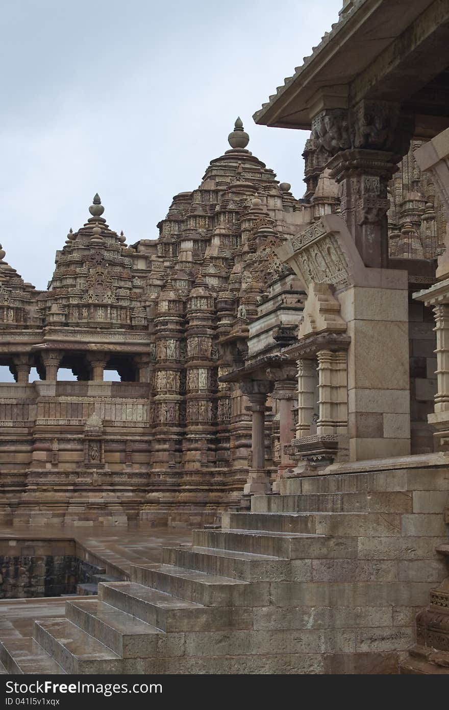 One of the temples of the western group in Khajuraho, India