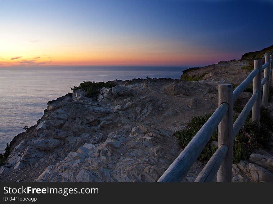 Pink Sunset At The Atlantic Coast