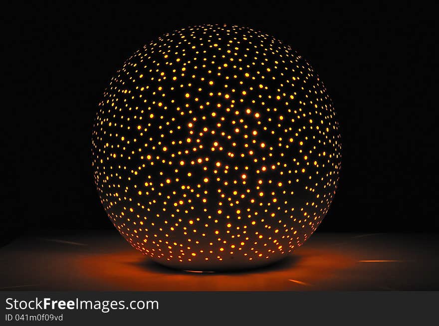 Glowing Ball-Shaped Candle Holder In The Dark