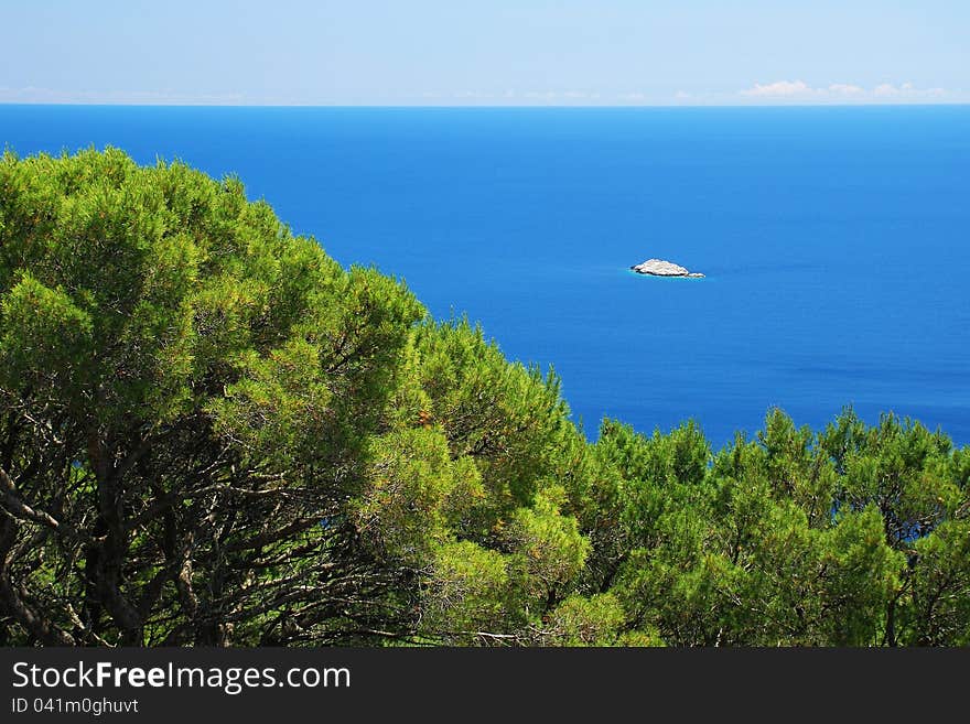 Croatian Adriatic island of Mljet around. Croatian Adriatic island of Mljet around