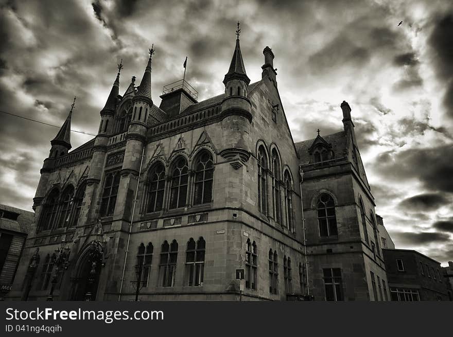 Old building of Inverness- HDR. Old building of Inverness- HDR