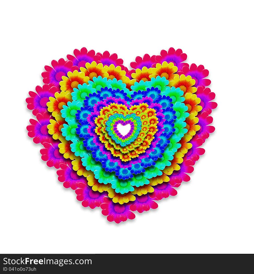 Colorful heart happy