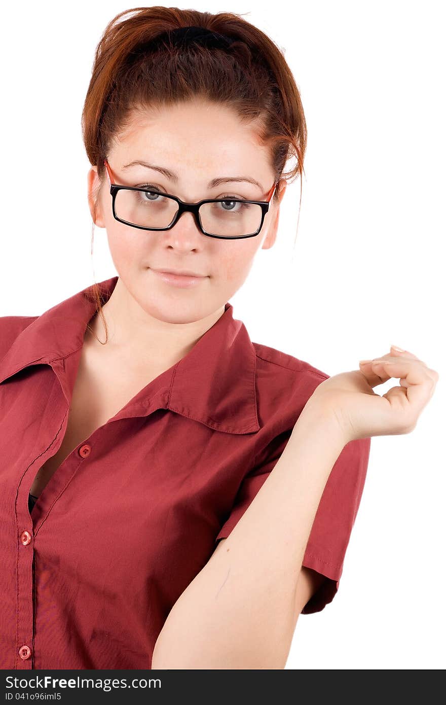 Portrait of business woman with glasses